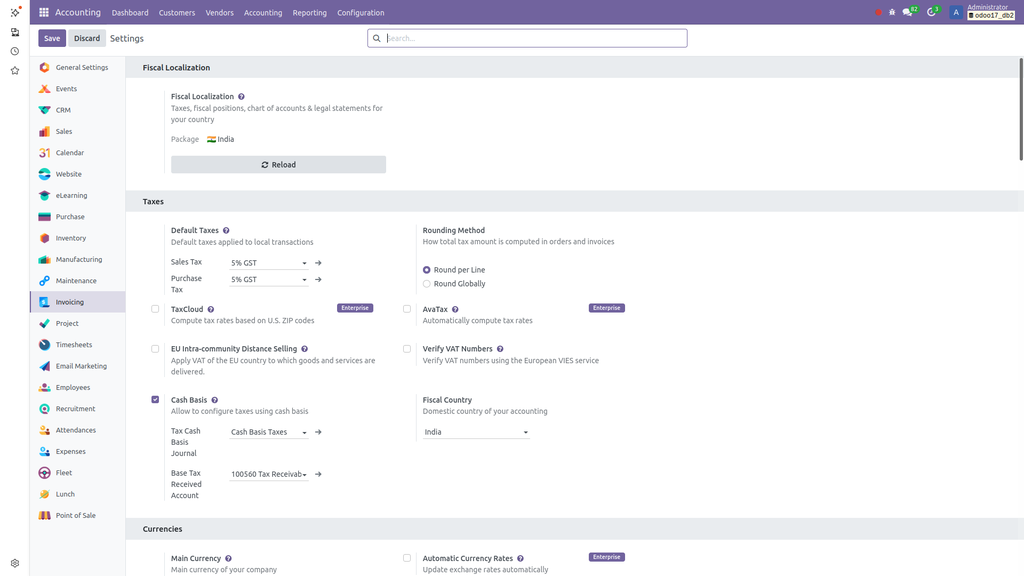 Account Settings Screenshot